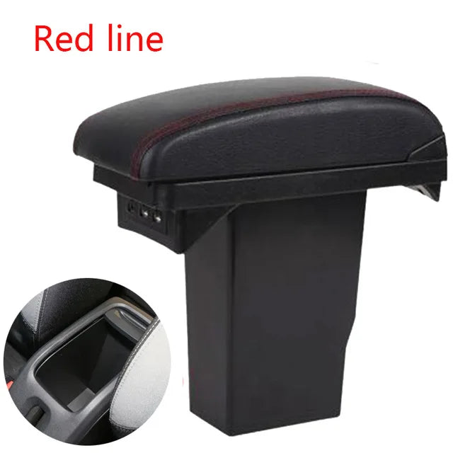 Car Armrest box For Peugeot 2008 Punch-free Central Storage Box Black For car Center Console Modification With USB Accessories