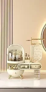 STORi 5 in 1 makeup organizer Box,skincare organizers with drawer,Waterproof, dustproof, make up organizers and storage drawers