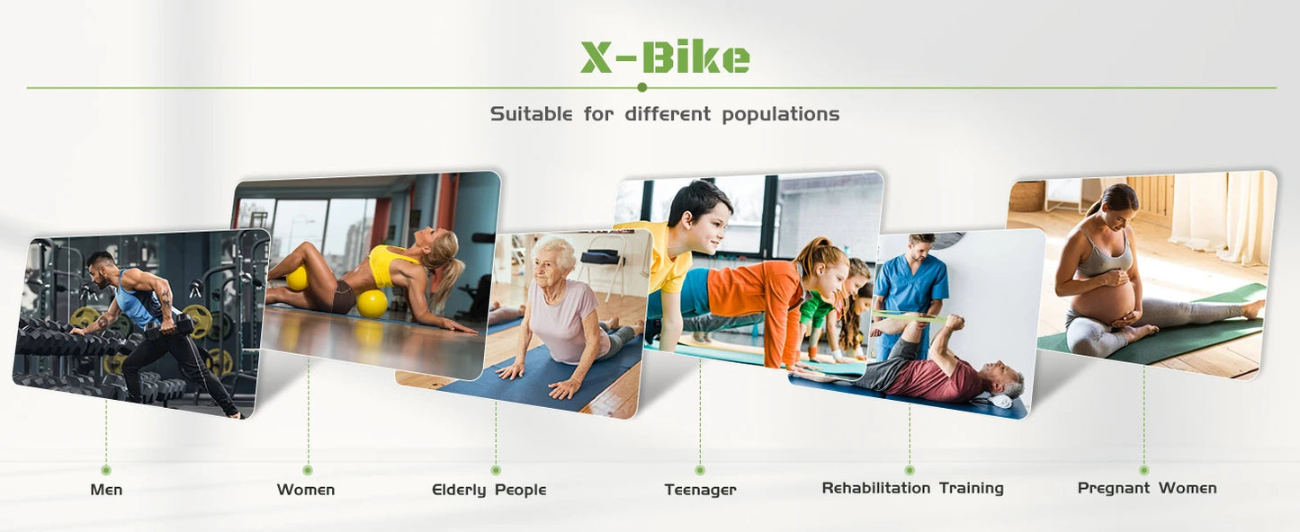 Folding Exercise Bike, 4 in 1 Stationary Magnetic Cycling Bicycle Upright Indoor Cycling Bike for Home Workout 330LB Capacity