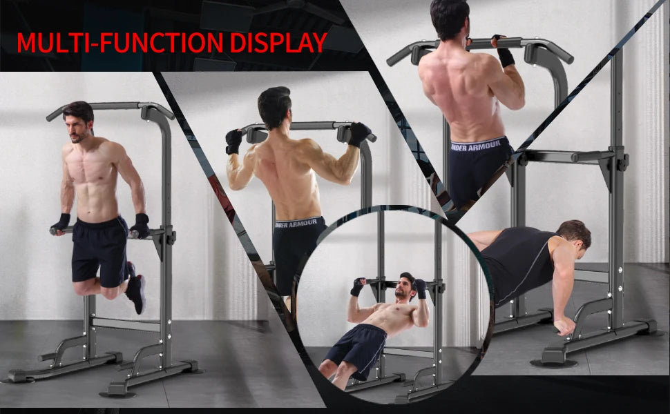 Power Tower Pull Up Dip Bar For Home Gym Multi-Functional adjustable Strength Training Fitness Workout Station Chin-Ups Push-Ups