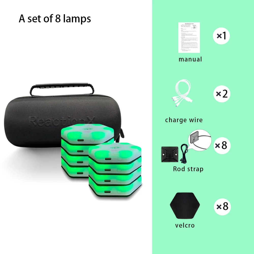 【ReactionX】reaction training light lamp speed agility response equipment basketball boxing fitlight blazepod handball