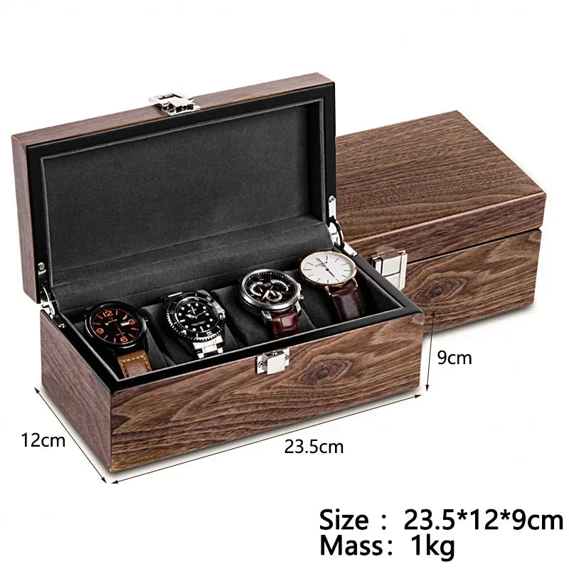 For Watch Walnut Watch Case Storage Box Simple High-grade Mechanical Watches Bracelet Collection Display Customizable Logo OEM