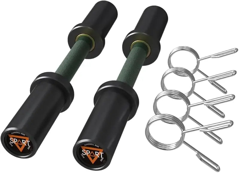AQ16" Handles,Pair of Loadable Set 2 Inch Olympic Weight Plates,Heavy Duty Dumbbell Bar for Ho