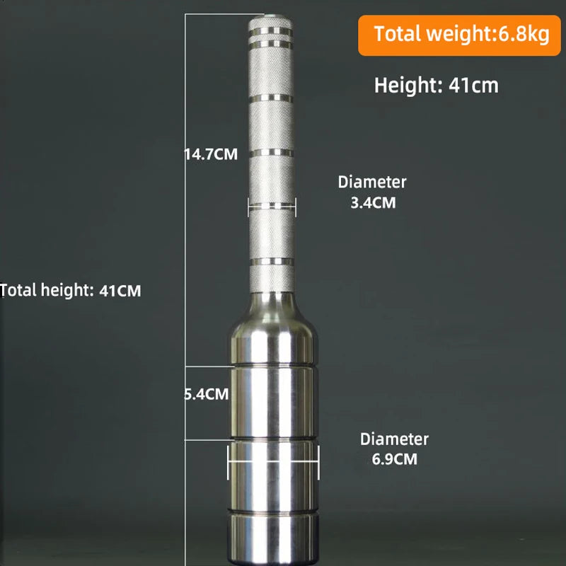 Weighted Fitness Clubbell Adjustable Steel Indian Club Arm Wrist Hand Grip Exerciser Anti-slip Dumbbell Stick Home Gym Equipment