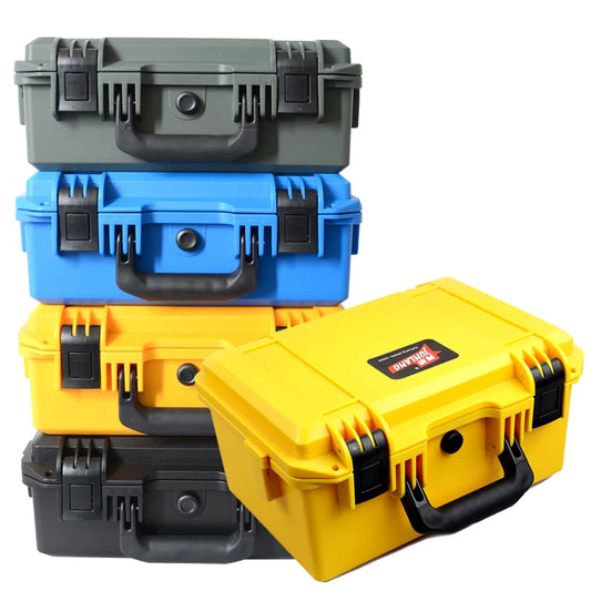 Portable Plastic Safety Protection Box Instrument Case Camera Equipment Waterproof Shockproof Tool Box Hardware Storage W/sponge