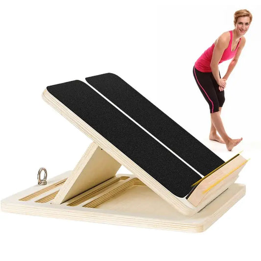 Slant Board Adjustable Professional Wooden Stretching Board Portable Non-slip Calf Stretch Wedge Exercise Equipment Squat Board